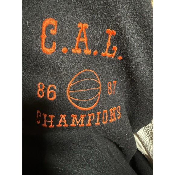 Vintage 80s Letterman’s varsity Jacket Ipswich Massachusetts 42 Leather‎ Wool - Picture 8 of 8